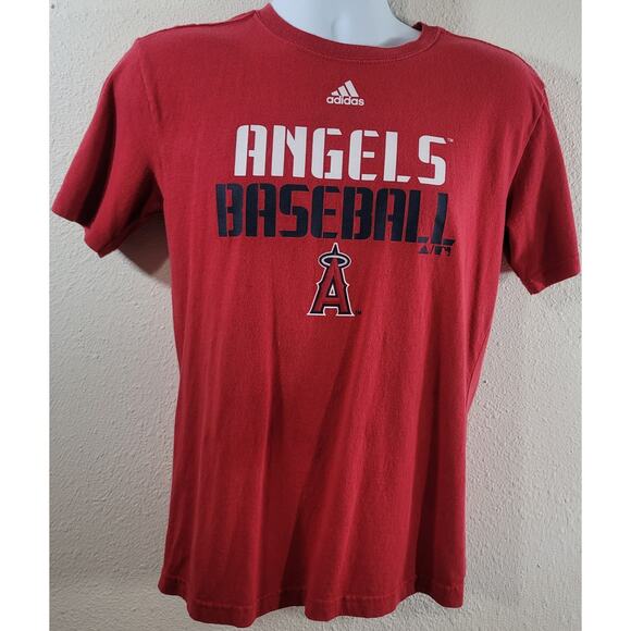 Adidas Red Angels Baseball MLB Graphic Shirt Large 14 16 Lightweight Soft - Picture 1 of 6